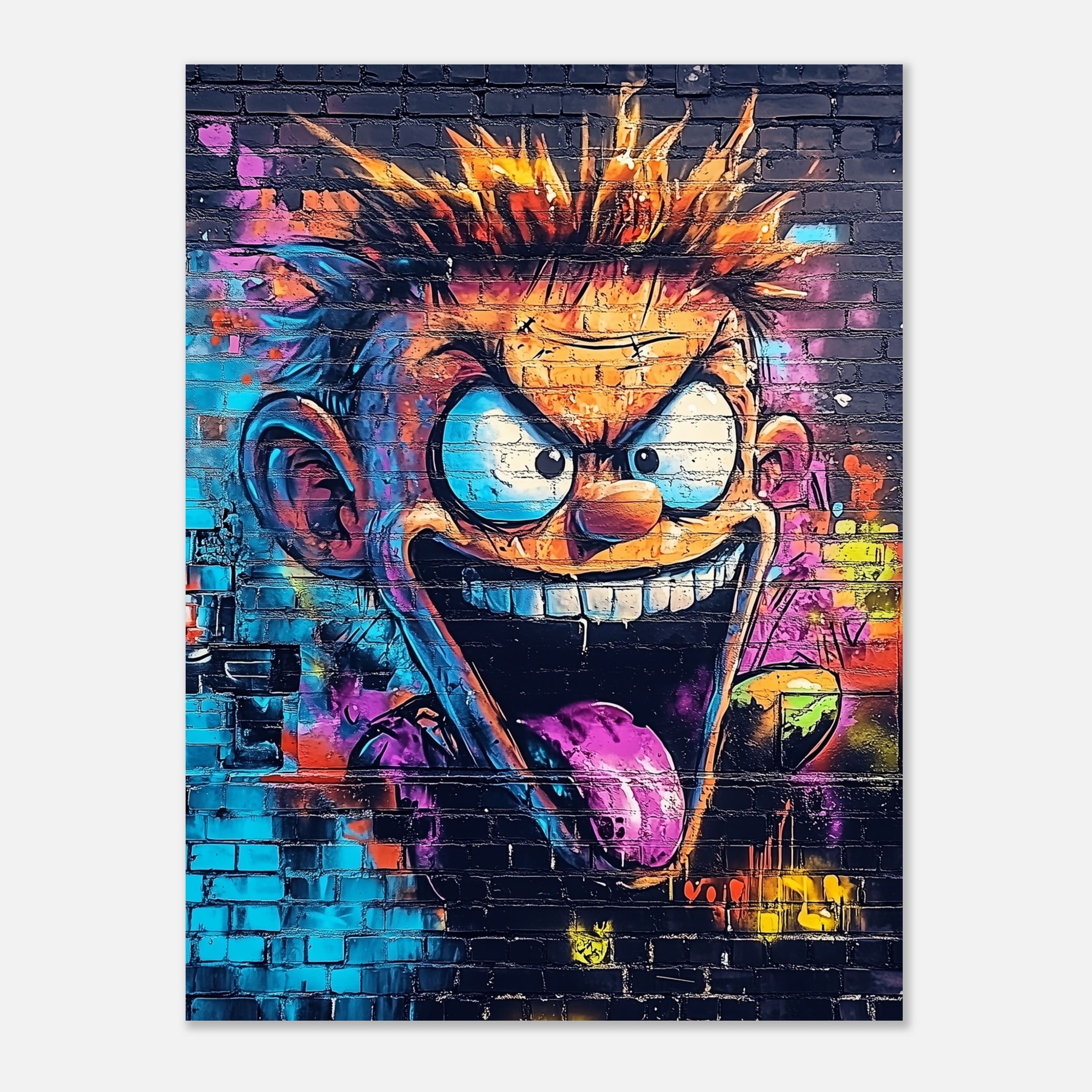 Mysticplate - Crazy Face Wallart - MysticPlates