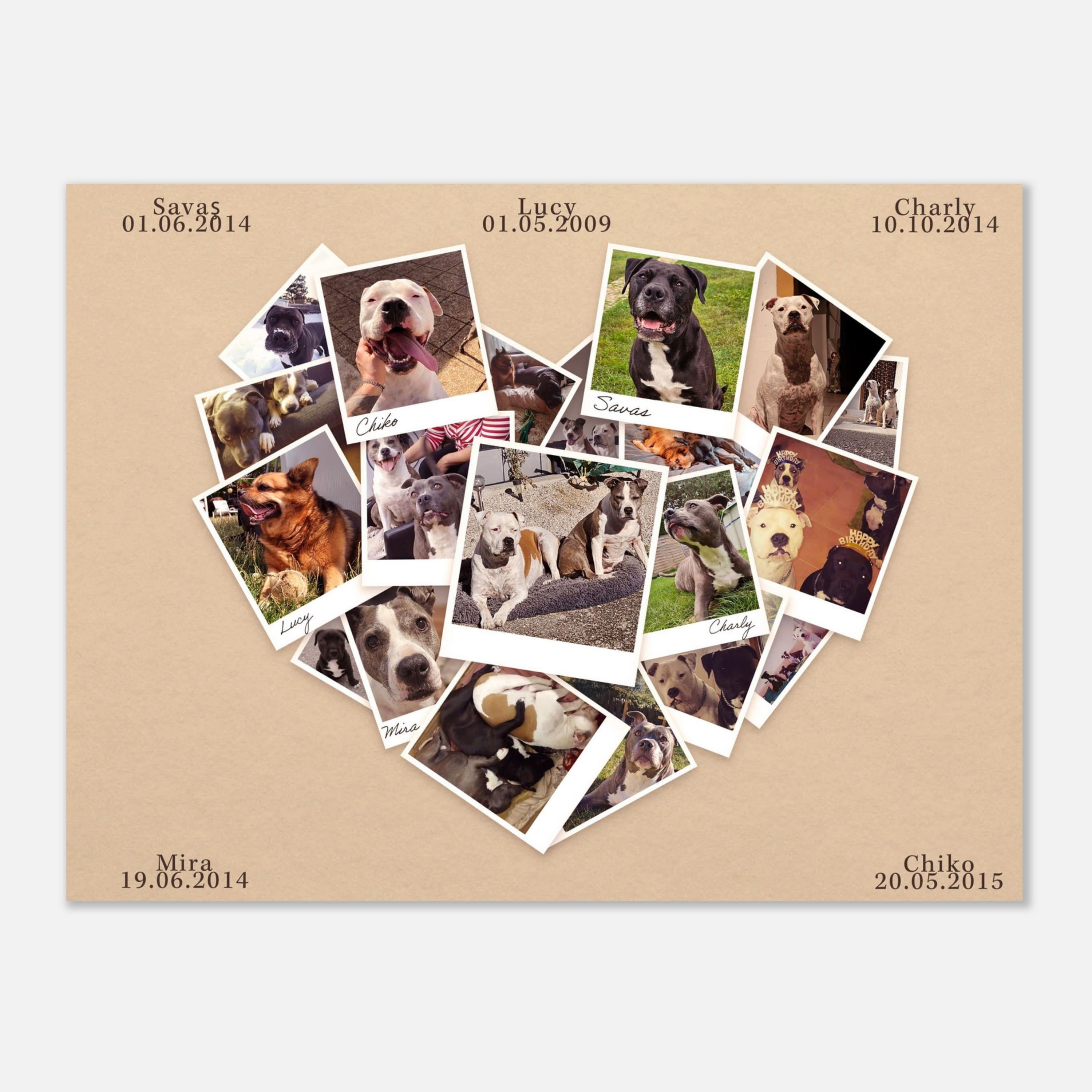 Mysticplate - Herzform Fotocollage Valentinstag Geschenk - MysticPlates