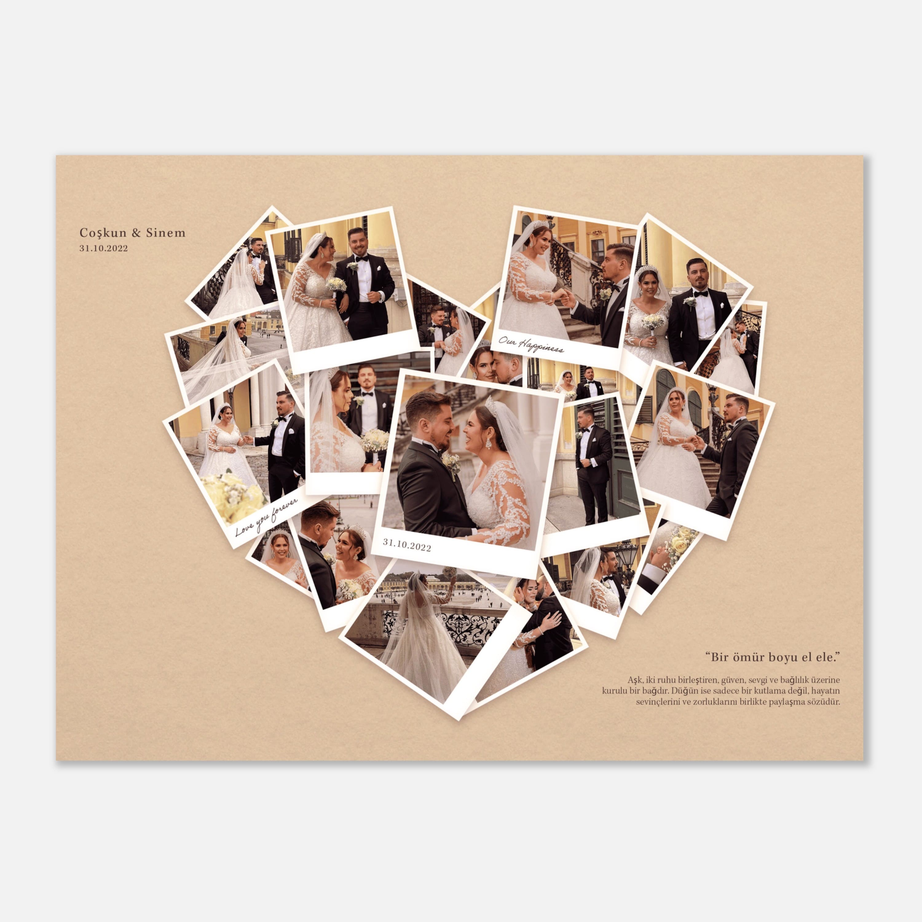 Mysticplate - Herzform Fotocollage Valentinstag Geschenk - MysticPlates