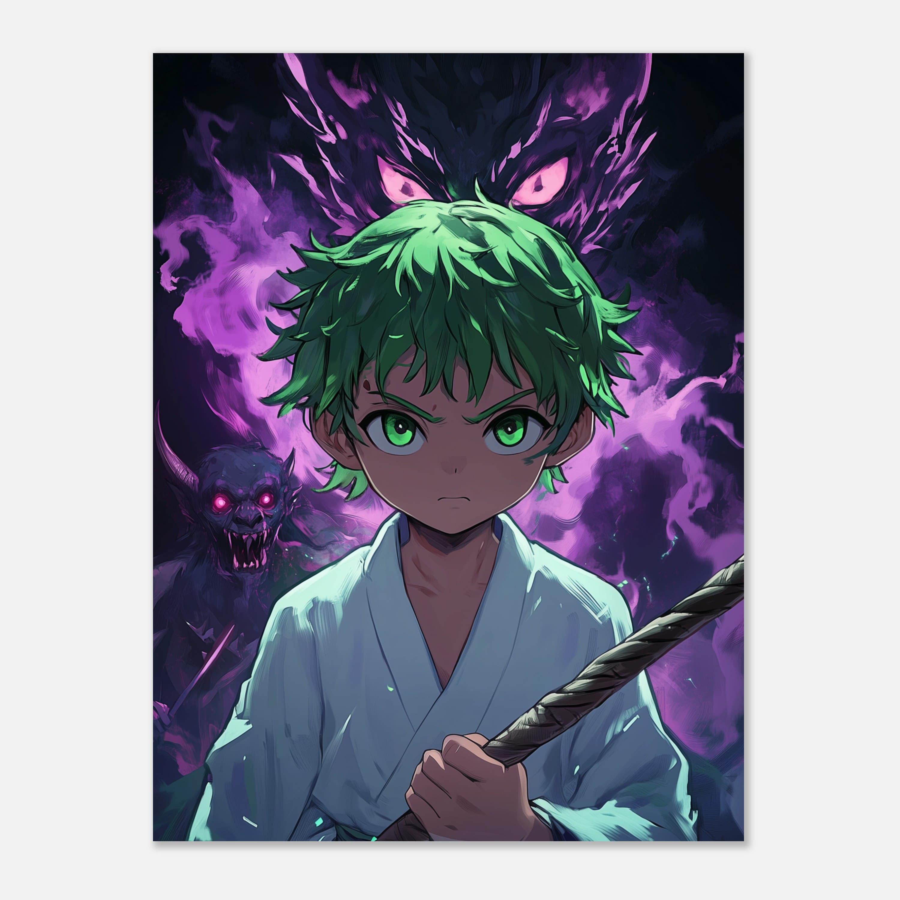 Mysticplate - Green Anime Boy - MysticPlates