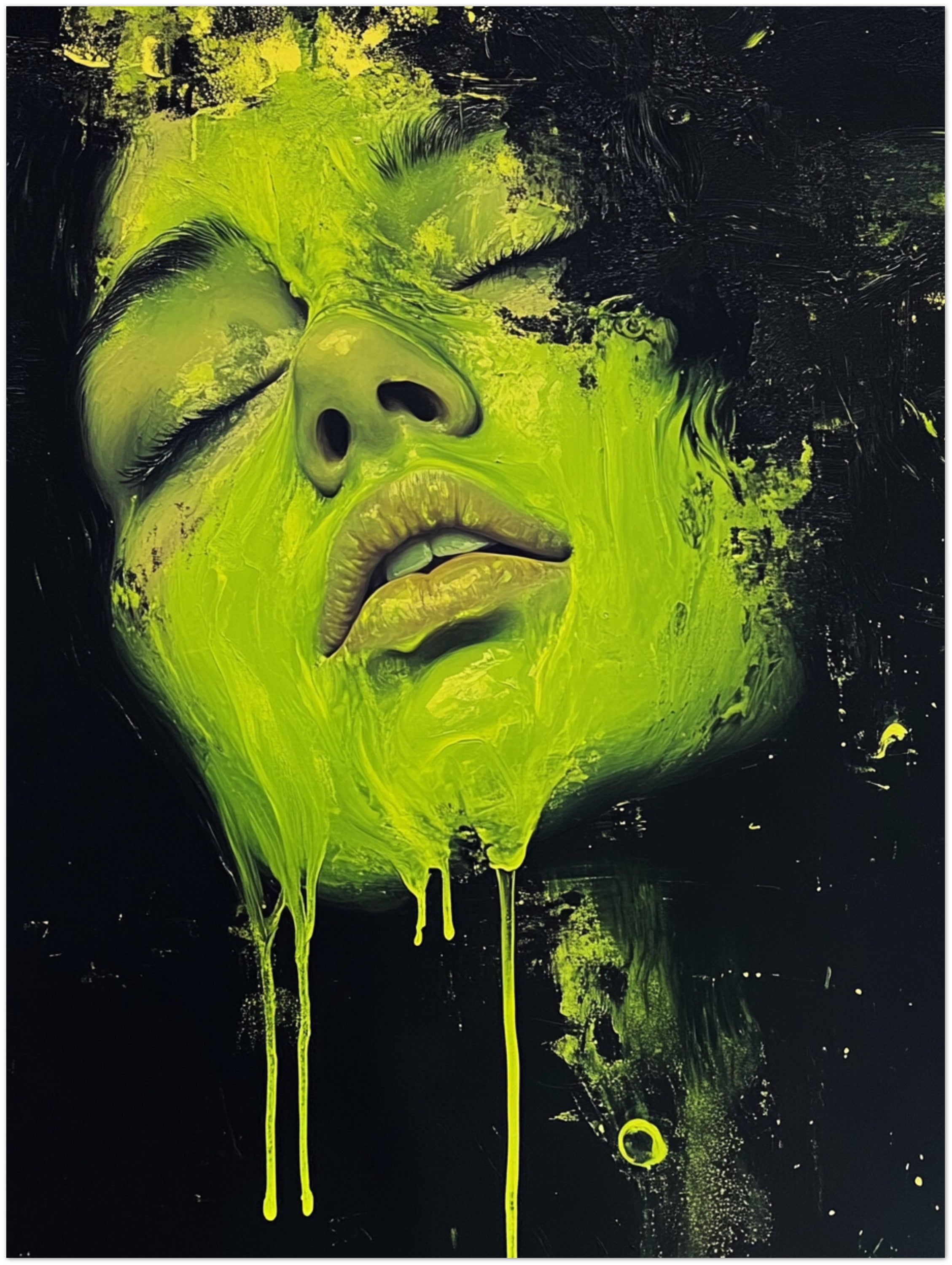 Mysticplate - Green Slime Face - MysticPlates