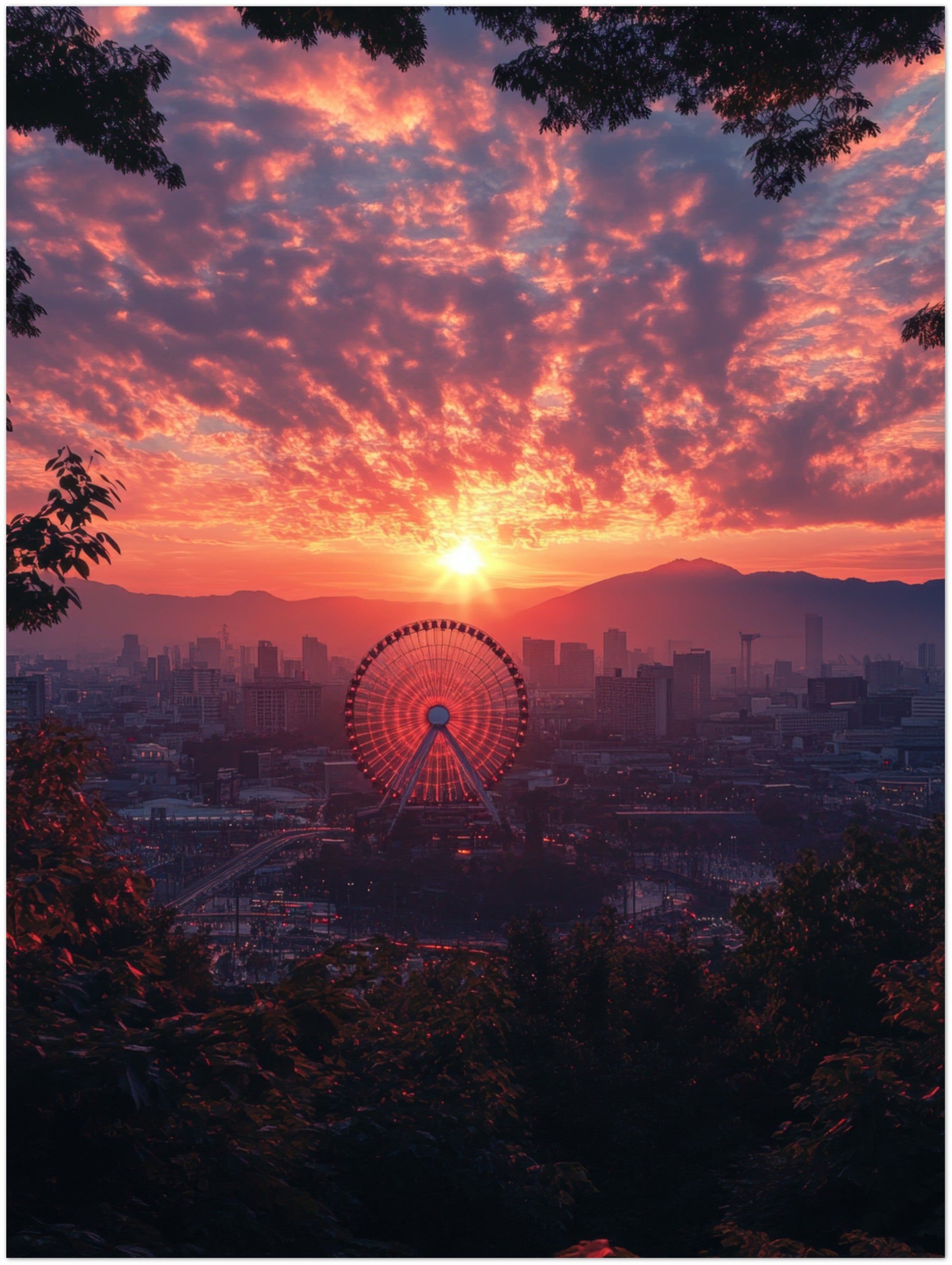 Mysticplate - Ferris Wheel Sunset - MysticPlates