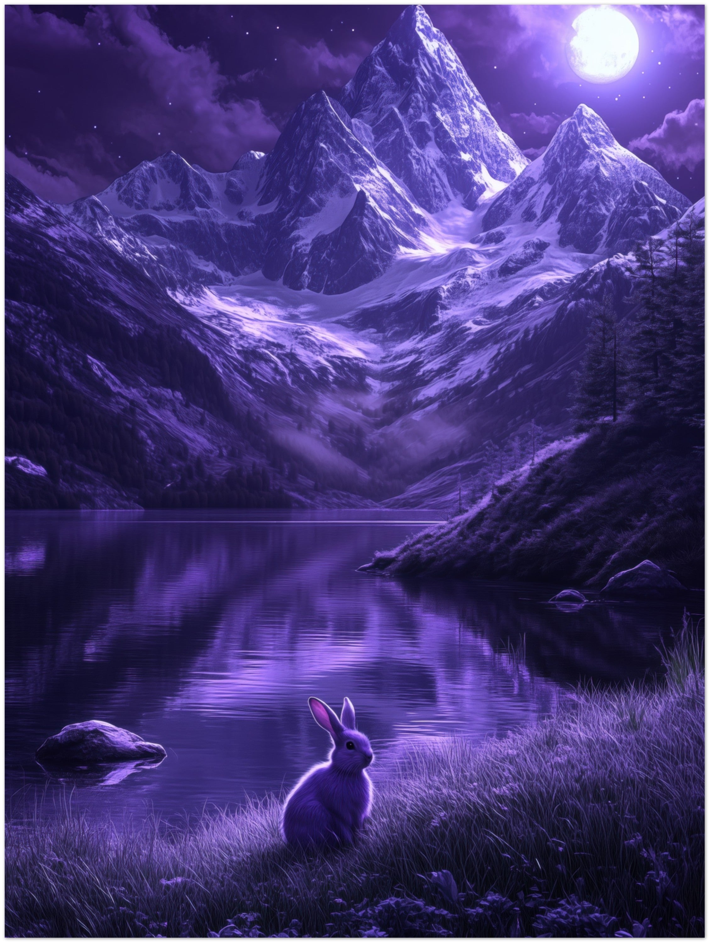 Mysticplate - Landschaft Lila Berge - MysticPlates