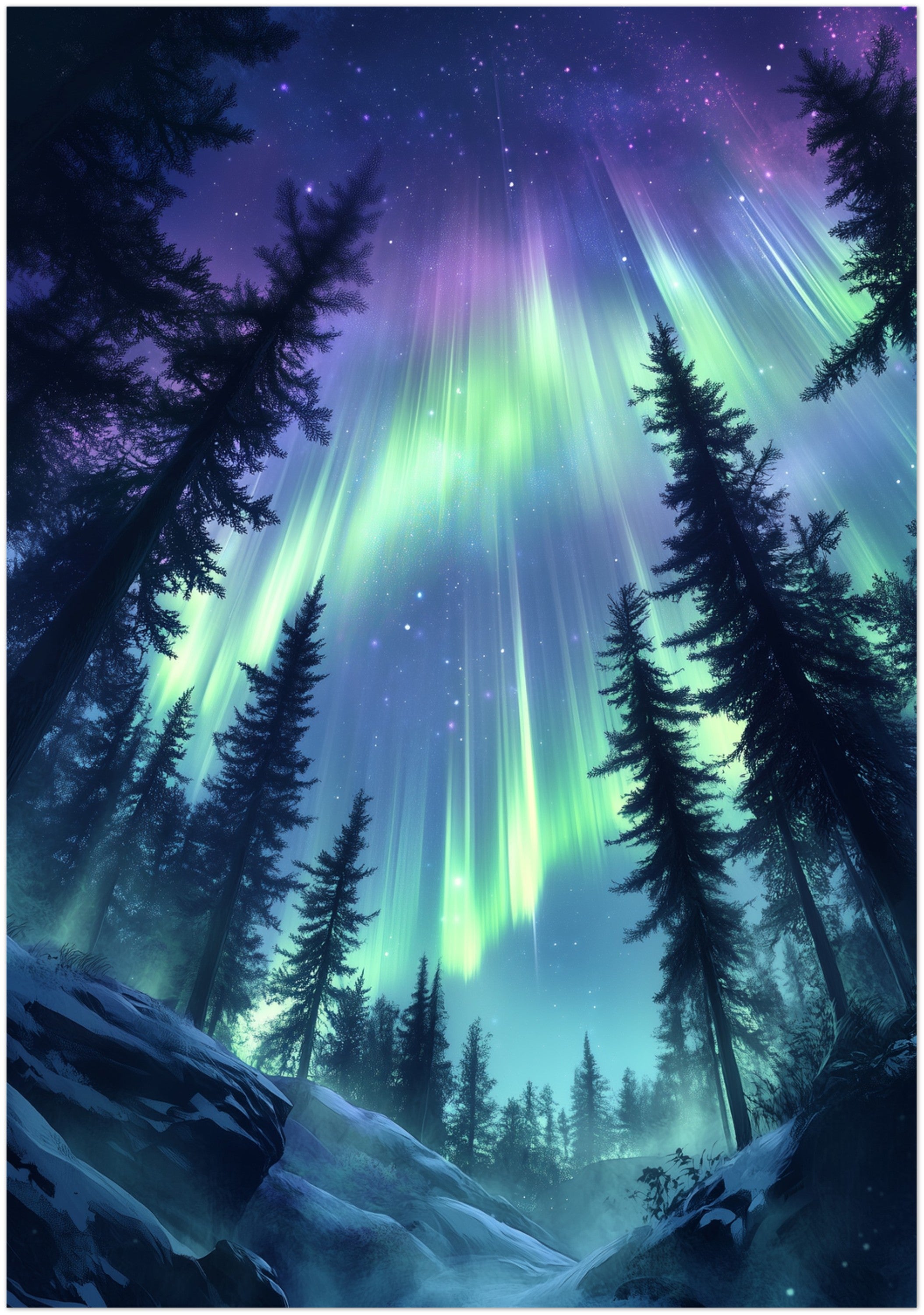 Mysticplate - Landschaft Polarlicht - MysticPlates