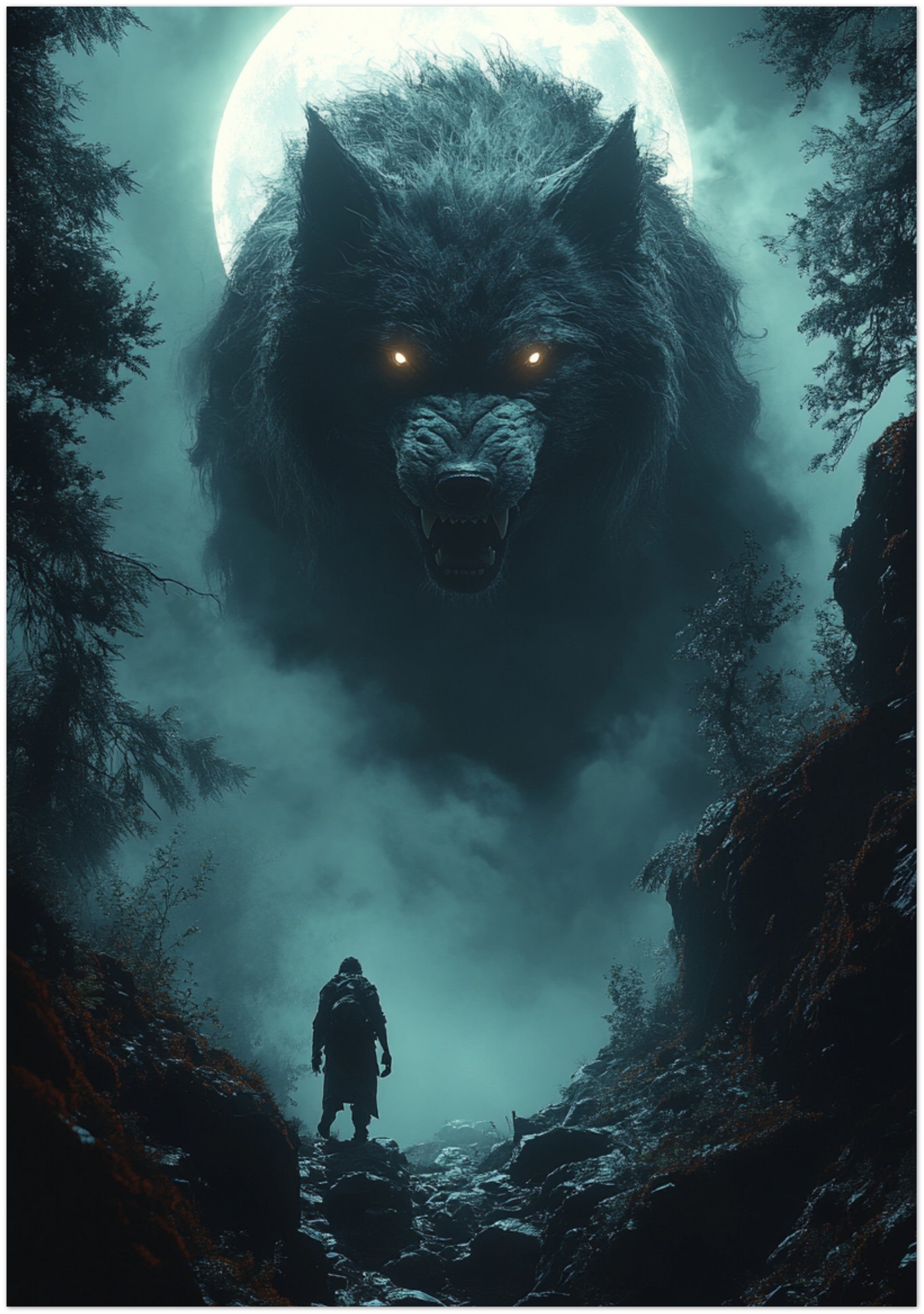 Mysticplate - Full Moon Wolf Beast - MysticPlates