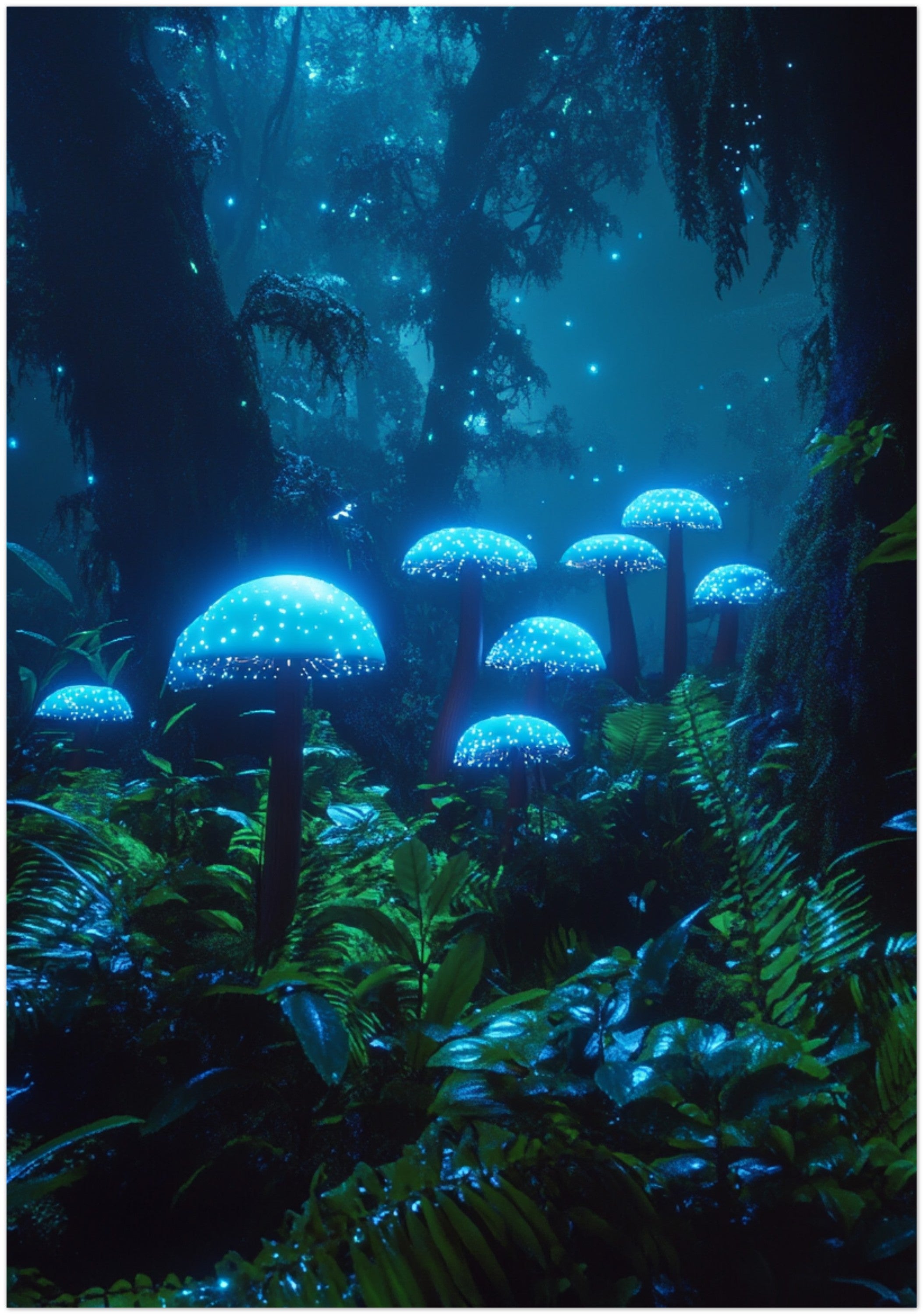 Mysticplate - Magic Mushrooms Blue - MysticPlates
