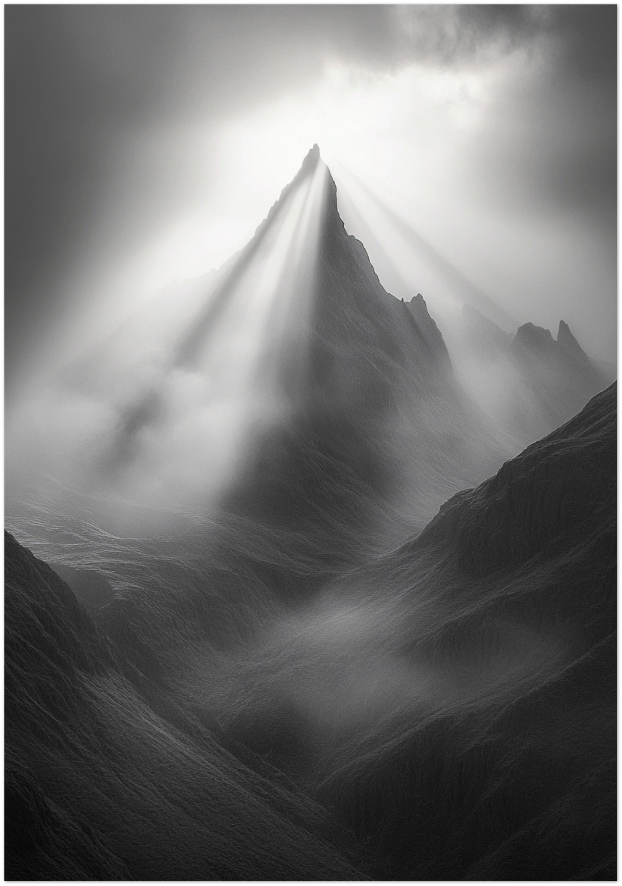 Mysticplate - Landschaft Berg in Nebel - MysticPlates