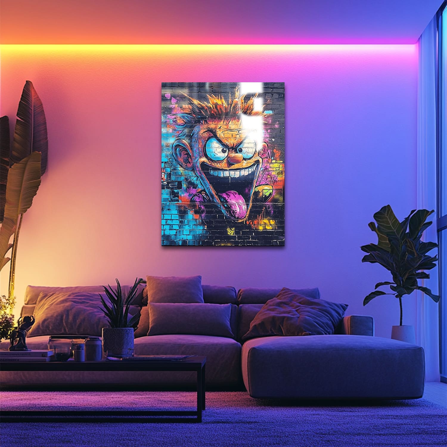 Mysticplate - Crazy Face Wallart - MysticPlates