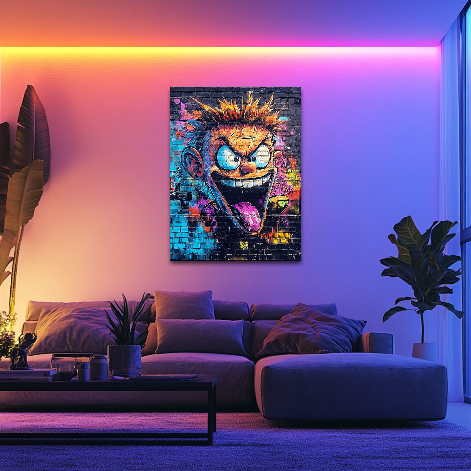 Mysticplate - Crazy Face Wallart - MysticPlates
