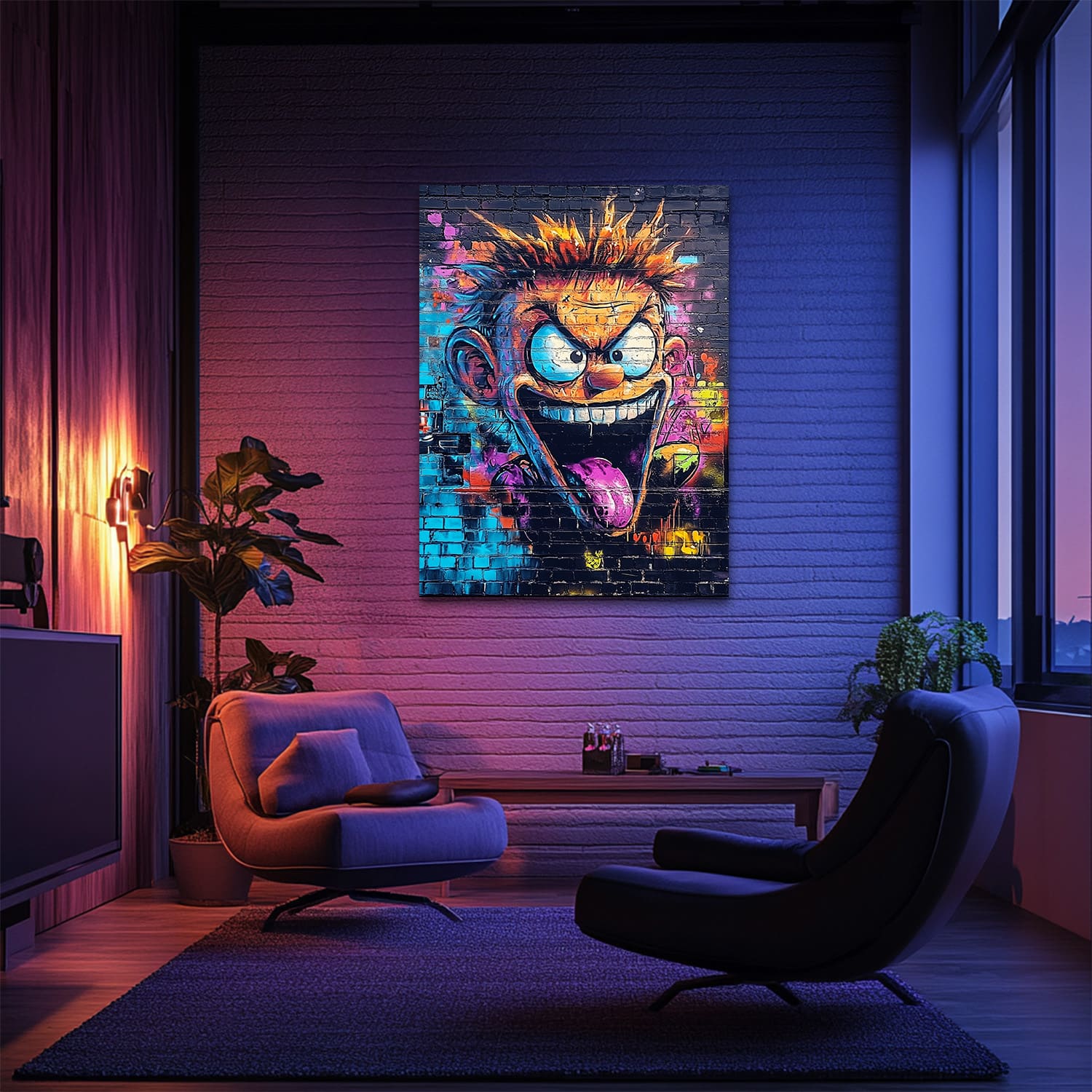 Mysticplate - Crazy Face Wallart - MysticPlates